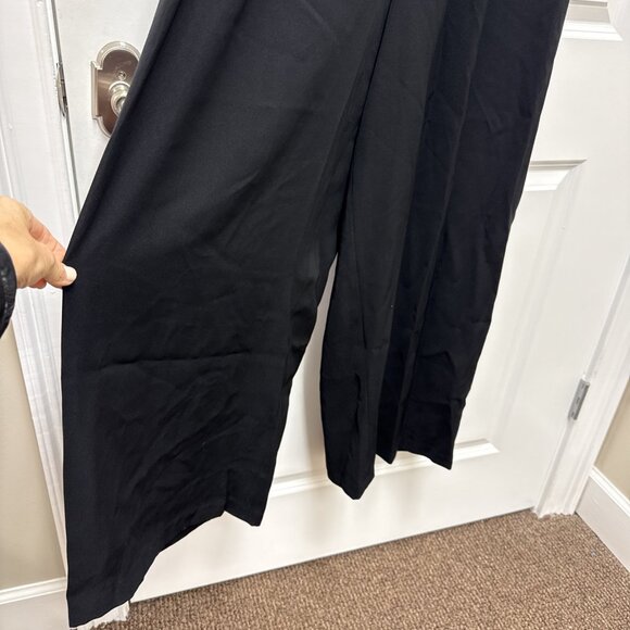 New DONNA KARAN NEW YORK Womens Size 14 Black Wide Leg Halter Jumpsuit Cocktail - Picture 9 of 15